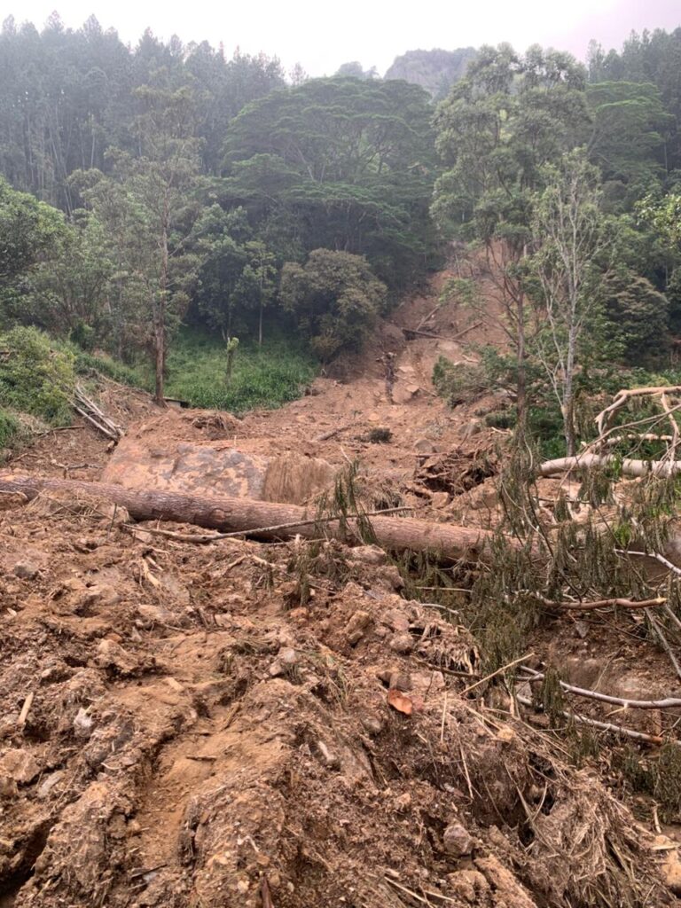 Landslide in Stage 1 of the Pekoe Trail