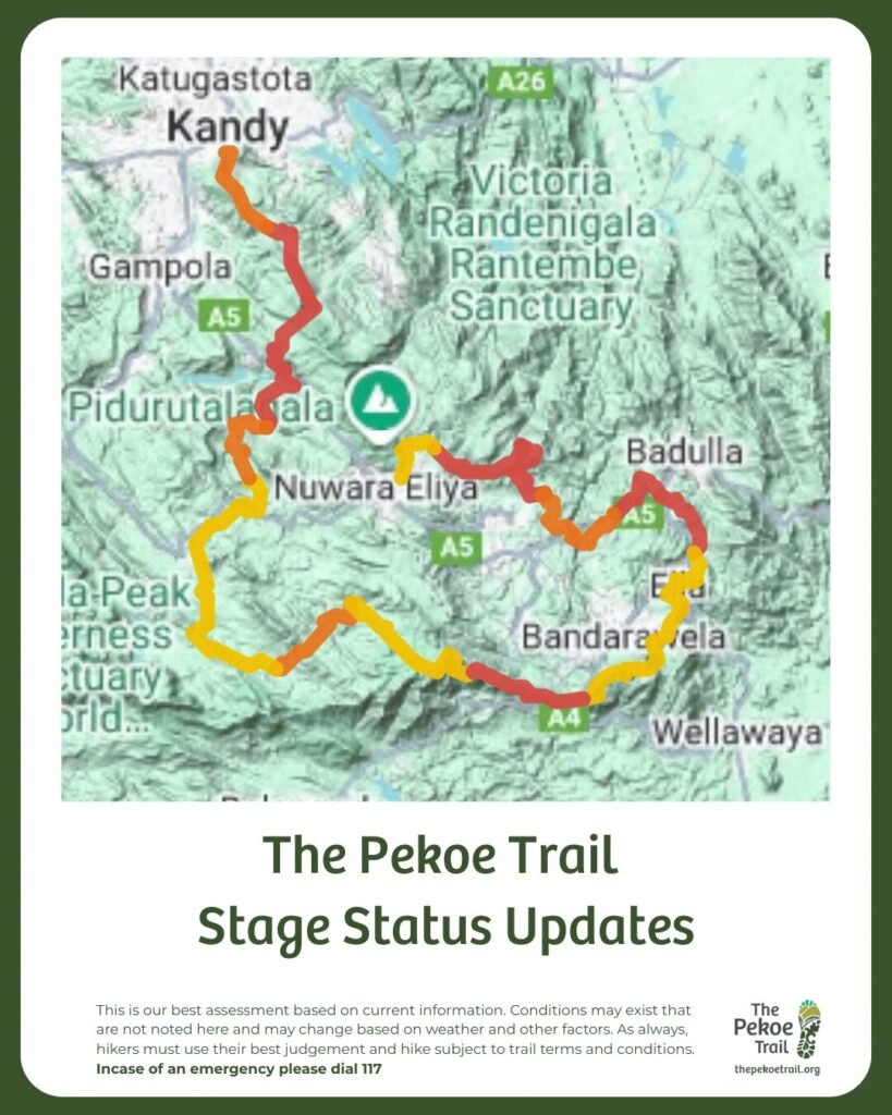 The Pekoe Trail Stage Status Updates